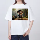 🔥AI art shop🔥の海賊の子犬 オーバーサイズTシャツ