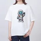 Vasetti_pressの手を振る宇宙飛行士 Oversized T-Shirt