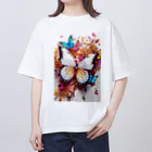 ちょもらんまのColorful butterflies オーバーサイズTシャツ