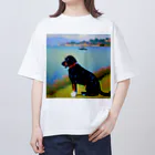 saroraのモネの犬 Oversized T-Shirt