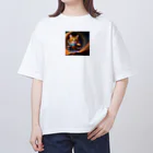 Mzaki_70のspace cat Oversized T-Shirt