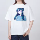 the blue seasonのリブラ オーバーサイズTシャツ