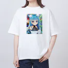 chicodeza by suzuriのピースガール オーバーサイズTシャツ