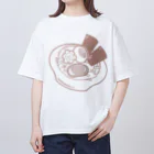 味玉なると🥚🍥Ajitama Narutoのおいしいラーメン オーバーサイズTシャツ