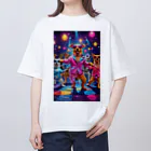 jrjrjrのドッグ・ダンシング・ディスコ オーバーサイズTシャツ