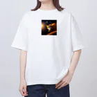 shopアルーニョの宇宙を走るネコさん Oversized T-Shirt