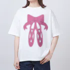 HONOMINEのピンクのバレエシューズ Oversized T-Shirt