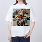 kuri_AMERICANのバイクに乗ったラットフィンク オーバーサイズTシャツ