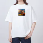 グッドグッズのかわいい鳥のイラストグッズ Oversized T-Shirt