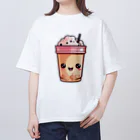 Vasetti_pressのタピオカミルクティー Oversized T-Shirt