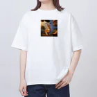 ニコニコマーケットのうさぎとリス Oversized T-Shirt