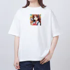 🎨デザイン宮殿🛍️のヘッドホン美少女 オーバーサイズTシャツ