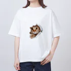 ただの猫好きのWhite Free Cute Funny Cat T-shirt Oversized T-Shirt