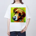 ハッピー・ディライト・ストアの見つめる愛犬 Oversized T-Shirt