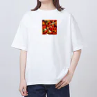 sagimoriの唐辛子アート オーバーサイズTシャツ