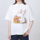 🌸hanausa🐰のうさぎとドーナツ２ オーバーサイズTシャツ