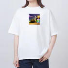 CHOCOLATEAの夜空に輝く幻想 オーバーサイズTシャツ