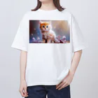 はんなり女史の夢見る猫 オーバーサイズTシャツ