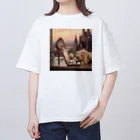 はんなり女史の幸せを呼ぶブライダルシューズのイラスト オーバーサイズTシャツ