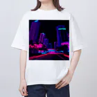 PCFTのネオン風都市 Oversized T-Shirt