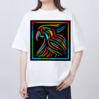 ikubohのナスカの地上絵「オウム」インスパイア08 Oversized T-Shirt