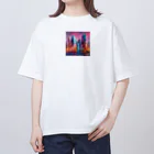 CHOCOLATEAのガラスの街並み Oversized T-Shirt