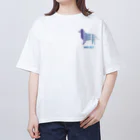 AtelierBoopの波－ボーダーコリー Oversized T-Shirt