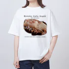 buncho_osaka dot-kitchenの文鳥カフェスタッフTシャツ／文鳥会議 Oversized T-Shirt