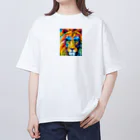 りくかいくう動物園のワイルドライオン Oversized T-Shirt