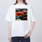 DapperMixの珊瑚の楽園、美魚群グッズ オーバーサイズTシャツ