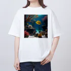 DapperMixの魚の楽園、海底の宝グッズ オーバーサイズTシャツ