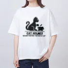  cat Holmesのdaily life at home Oversized T-Shirt