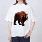 ファンタジックスクリブルのトールタイガー Oversized T-Shirt