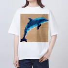 和み庵のドット絵　イルカ Oversized T-Shirt