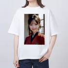 rubeusuの優しく微笑む町娘 オーバーサイズTシャツ