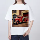 ビッグスマイルライフのレトロ消防車 オーバーサイズTシャツ