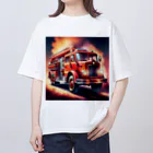 ビッグスマイルライフのレトロタンク消防車　 オーバーサイズTシャツ