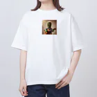 ワンダーワールド・ワンストップのハワイアンシャツを着てウクレレを弾くサボテン Oversized T-Shirt