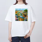 junji8000の自然の動物園 オーバーサイズTシャツ