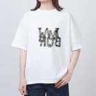 IMABURAIの煌めくミラー文字 Oversized T-Shirt