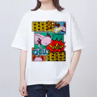 めいぷる工房メキシコサラマンダー支店のアメコミ風サラマンダー オーバーサイズTシャツ