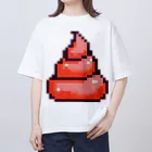 Pixel Poopのうんち（レッド）| Poop (Red) Oversized T-Shirt