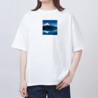 YASU1の湖に反射する富士山 オーバーサイズTシャツ