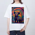 動物のオシャレ屋の幻想的な豚 オーバーサイズTシャツ
