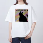 Luna_lalaの黄昏空間猫 オーバーサイズTシャツ