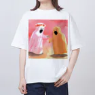 Tokyo Strawberryのみかん屋さんの苺オバケと蜜柑オバケ Oversized T-Shirt