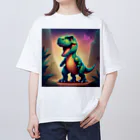 春乃遊羽アイディアイラストショップの可愛いティラノサウルス Oversized T-Shirt