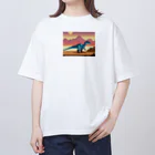 iikyanの恐竜㊺　マジュンガサウルス Oversized T-Shirt