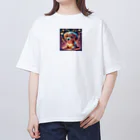 わんにゃんショップのキラキラハートの子犬ちゃん Oversized T-Shirt