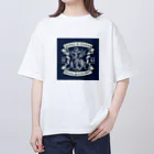 kokohorewanwanのUS navy Oversized T-Shirt